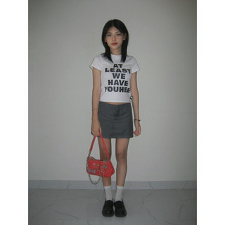 Áo thun dáng lỡ babytee chữ basic