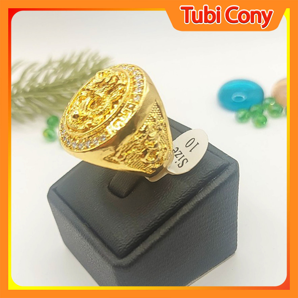 Nhẫn nam mạ vàng mẫu rồng ( dragon ) chạm khắc tinh xảo N4723 - 166 - Bền màu - Bao đổi trả TCH