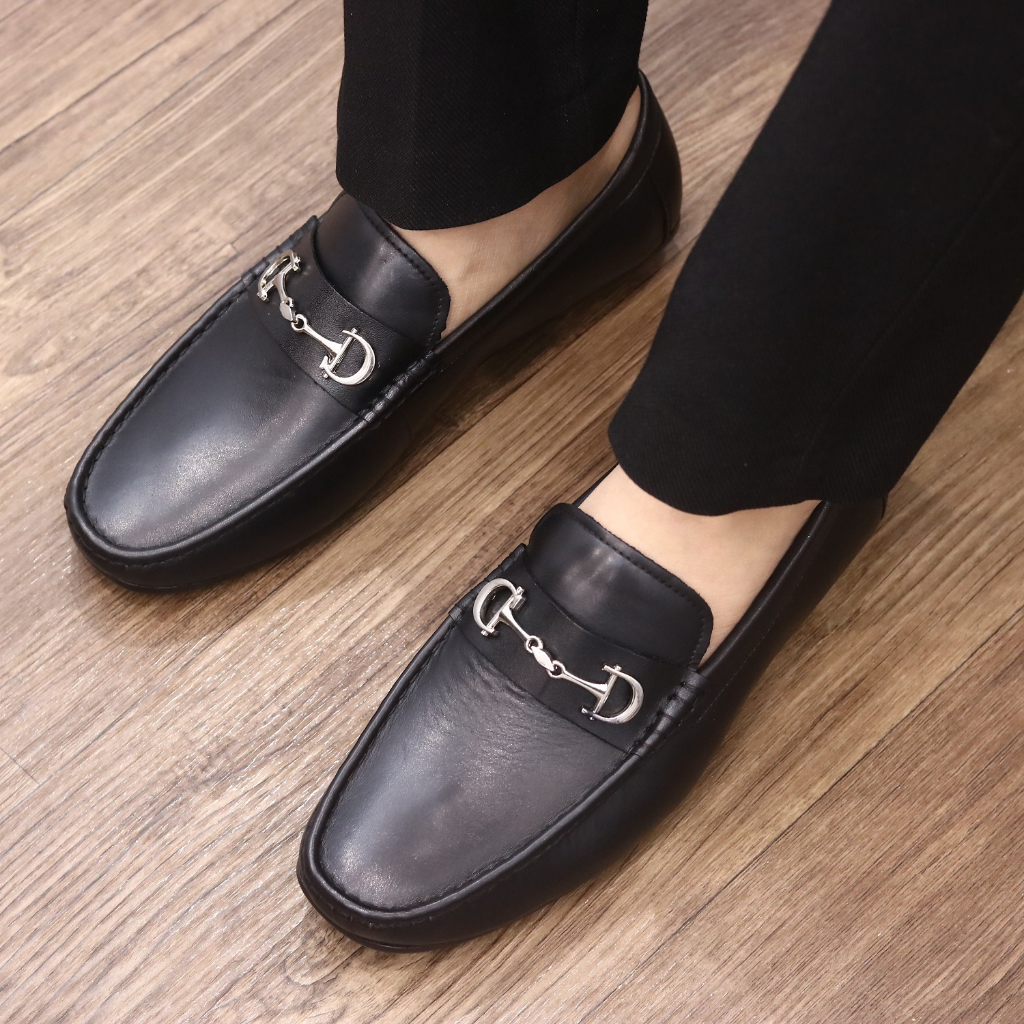 Giày Mọi Nam, Giày Lười Nam Công Sở Da Thật Size 38 Đến 43 Mã M043
