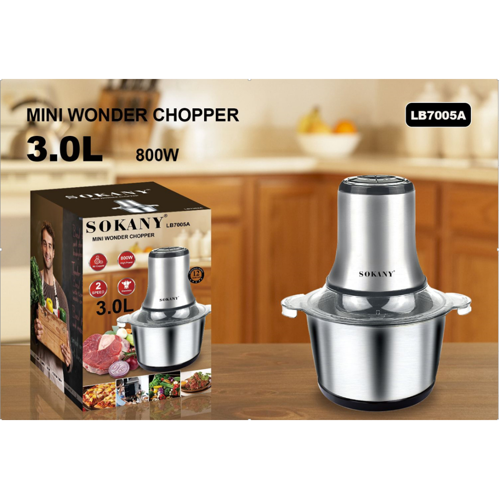 Máy xay thịt Sokany 7005A 800w 3.0L  BẢO HÀNH 12 THÁNG