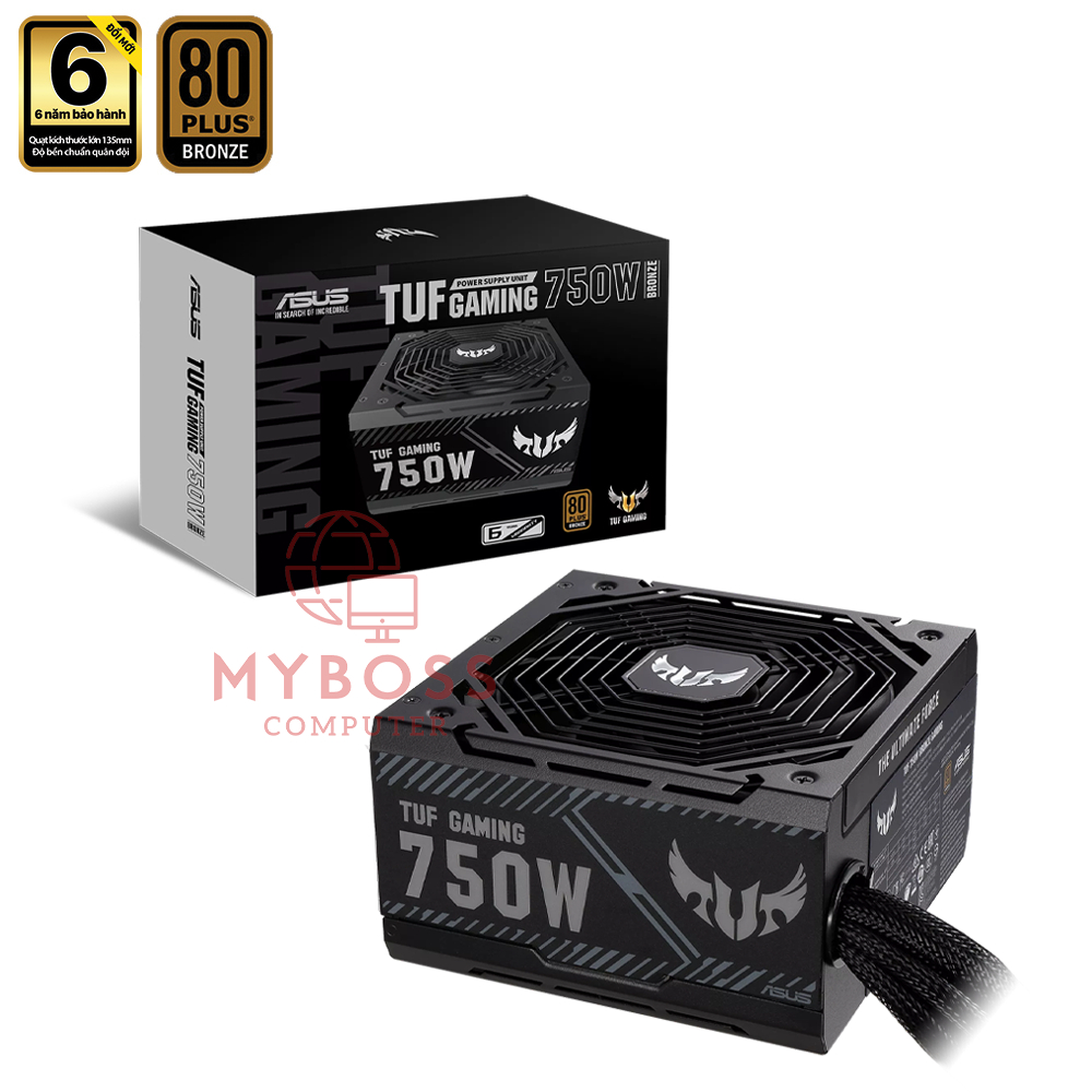 Nguồn máy tính ASUS TUF GAMING 750W 80 Plus Bronze Bảo Hành Chính Hãng 60 Tháng