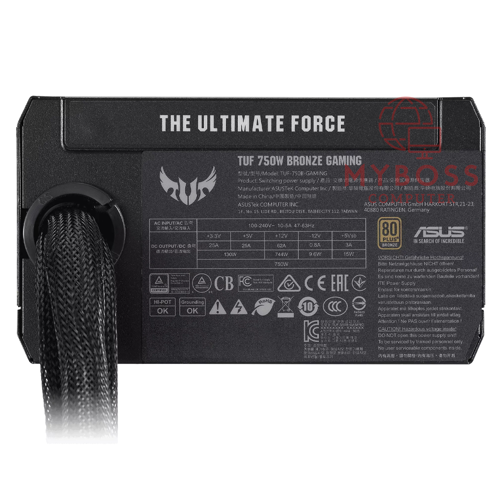 Nguồn máy tính ASUS TUF GAMING 750W 80 Plus Bronze Bảo Hành Chính Hãng 60 Tháng