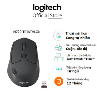 Chuột Logitech M720 Triathlon Kết nối đa thiết bị với tính năng Cuộn siêu nhanh