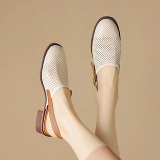 Size Station - Giày Slingback da siêu mềm thoáng khí 4cm 400028
