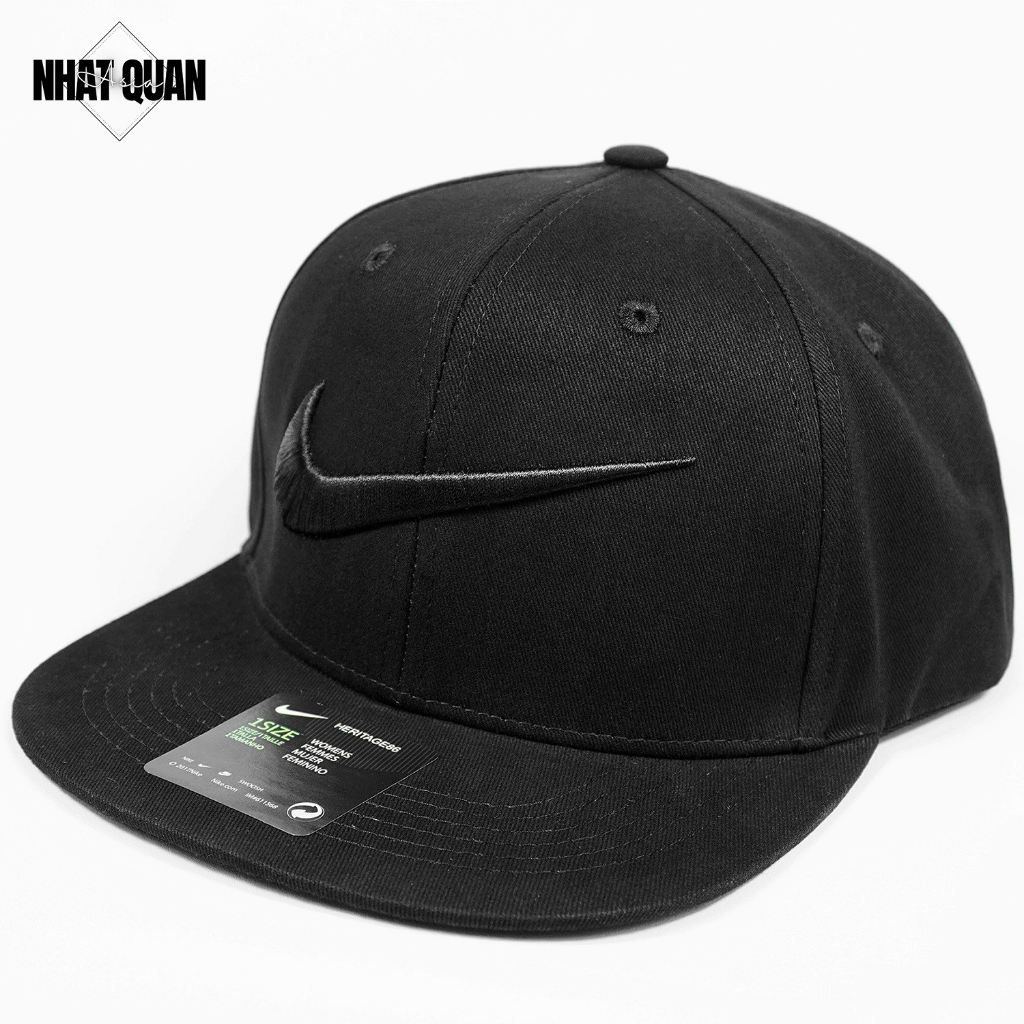 Mũ lưỡi trai Nike kaki đen snapback cực chất - Nhật Quân Asia nhatquanasia