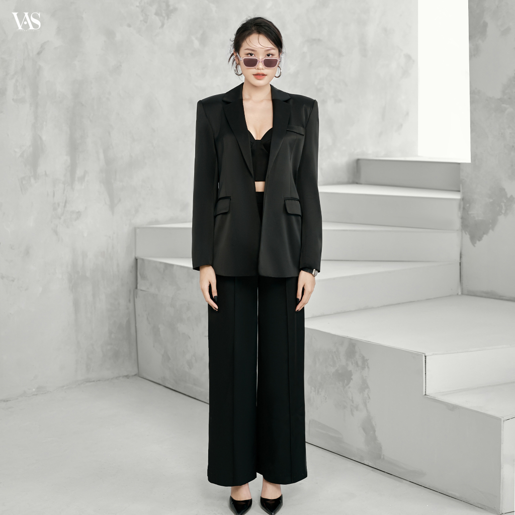 Set blazer nữ VANANHSCARLET ba chi tiết lụa S013S23