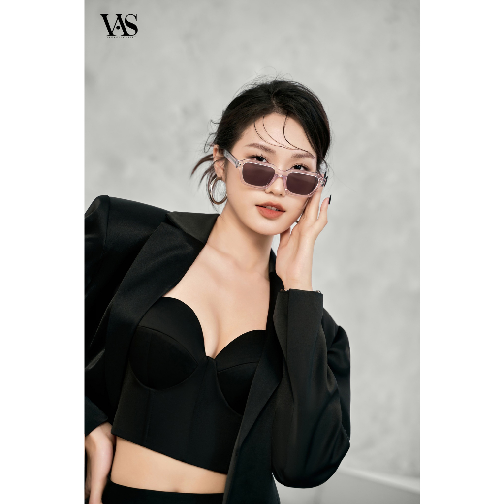 Set blazer nữ VANANHSCARLET ba chi tiết lụa S013S23