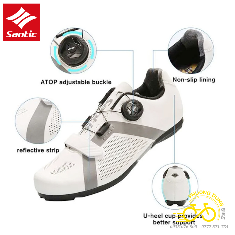 Giày can đi xe đạp thể thao Road SANTIC 2023