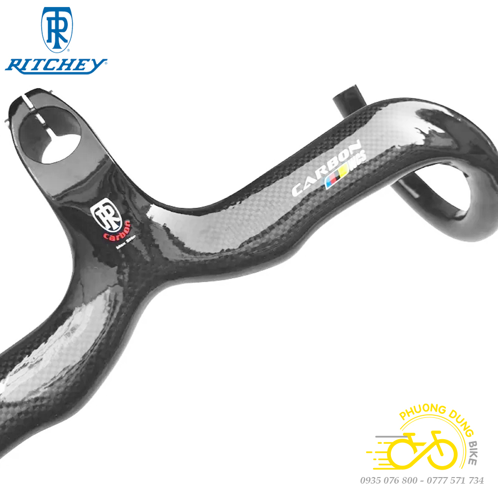 Ghi đông road liền pô tăng Carbon xe đạp RITCHEY 420x90mm