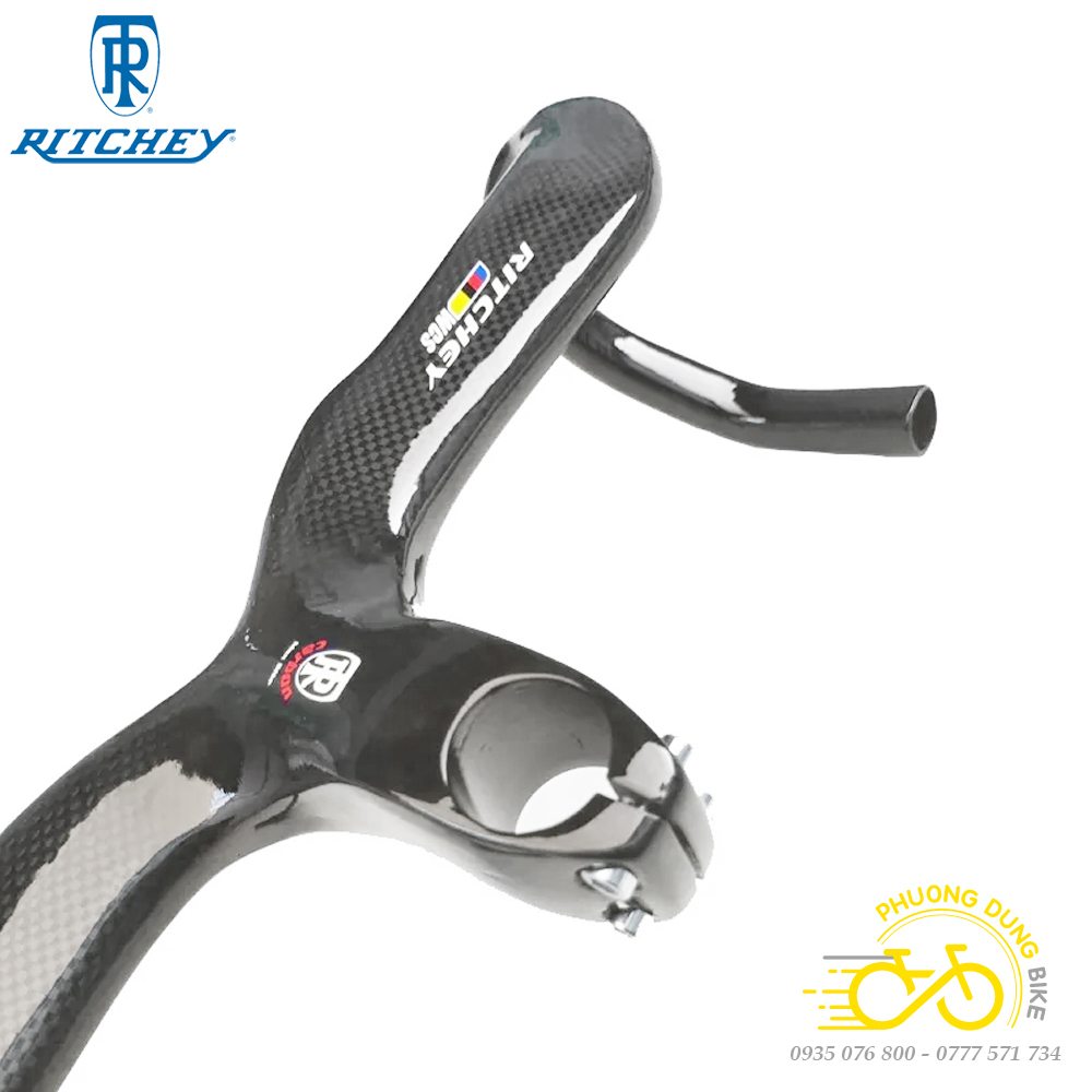 Ghi đông road liền pô tăng Carbon xe đạp RITCHEY 420x90mm