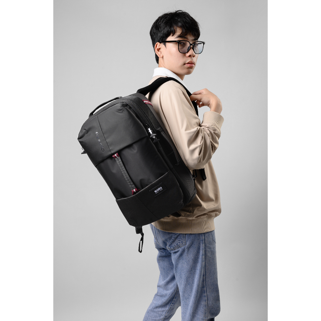 Balo SOLO Varsity All - Star 17inch - Đen - VAR600-4 . Phù hợp đi du lịch ngắn hàng - Bảo hành chính hãng 5 năm