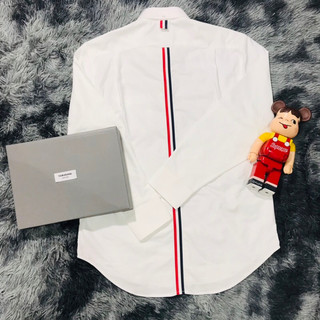 Áo sơ mi Thom brown cao cấp, viền sau lưng vải oxford