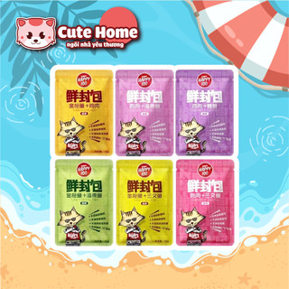 Pate wanpy happy combo 10 gói pate cho mèo wanpy happy 100 70g cutehome