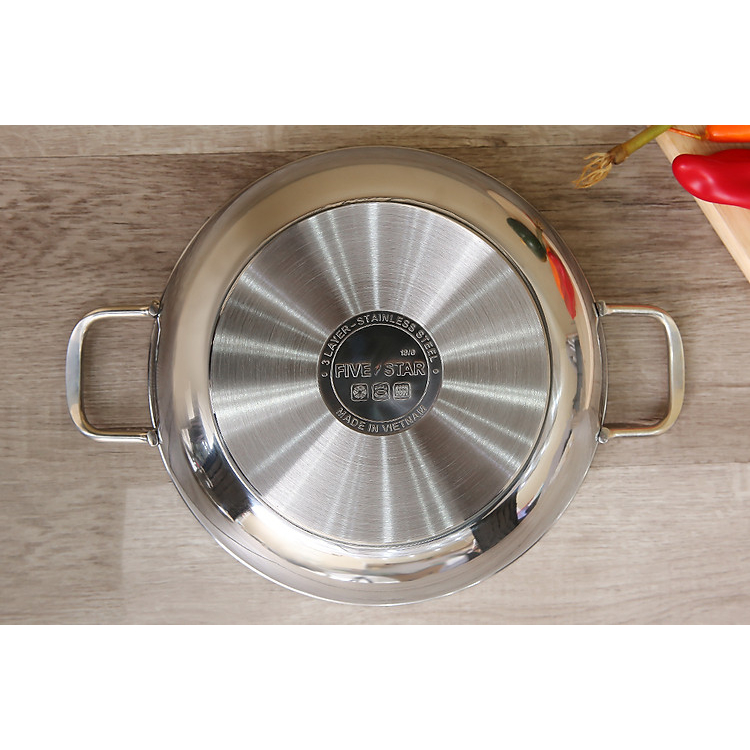Nồi lẩu 3 đáy đa năng Fivestar nắp kính