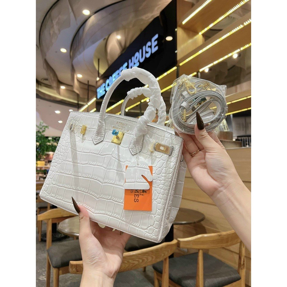 Túi xách HM Birkin vân da rắn size 20 25 hàng xuất dư đẹp