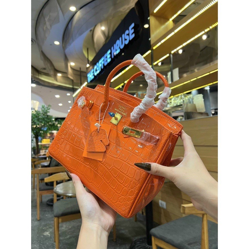 Túi xách HM Birkin vân da rắn size 20 25 hàng xuất dư đẹp
