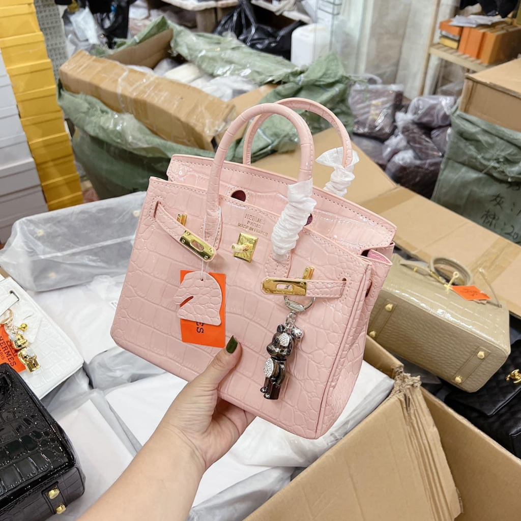 Túi xách HM Birkin vân da rắn size 20 25 hàng xuất dư đẹp