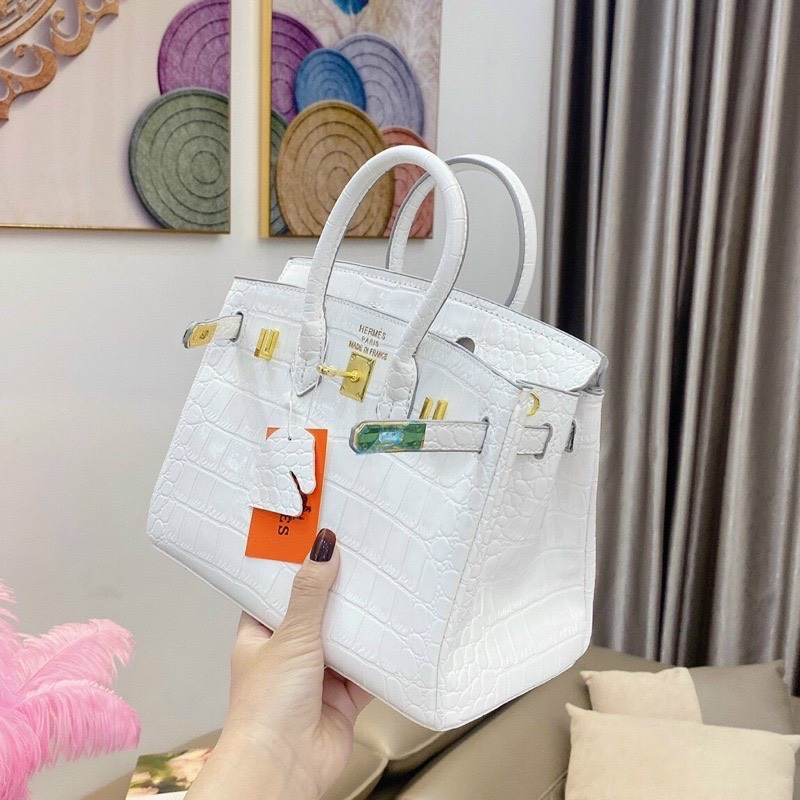 Túi xách HM Birkin vân da rắn size 20 25 hàng xuất dư đẹp