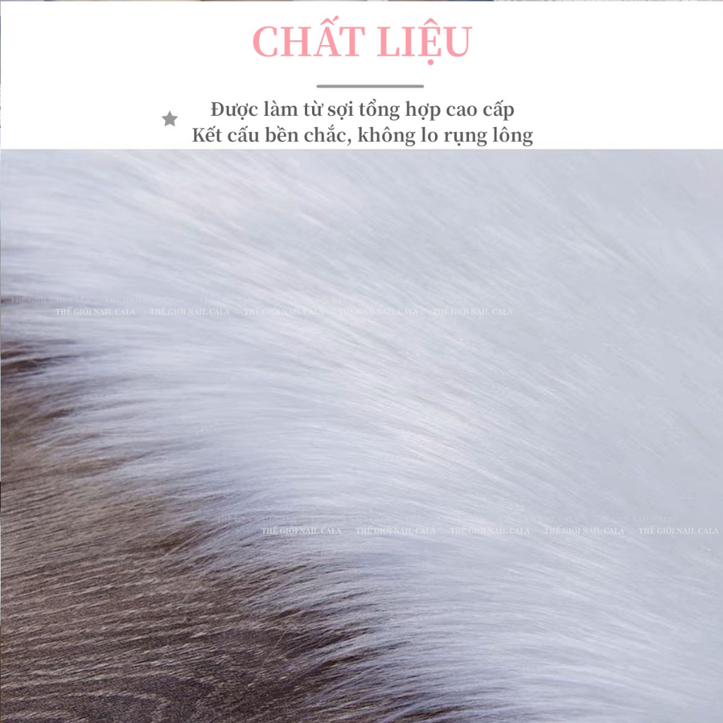 Thảm lông trắng 1m - Thảm lông chụp ảnh móng mẫu sản phẩm nail -Thảm lông trải sàn 100cm- Thảm lông chụp ảnh mẫu giá rẻ
