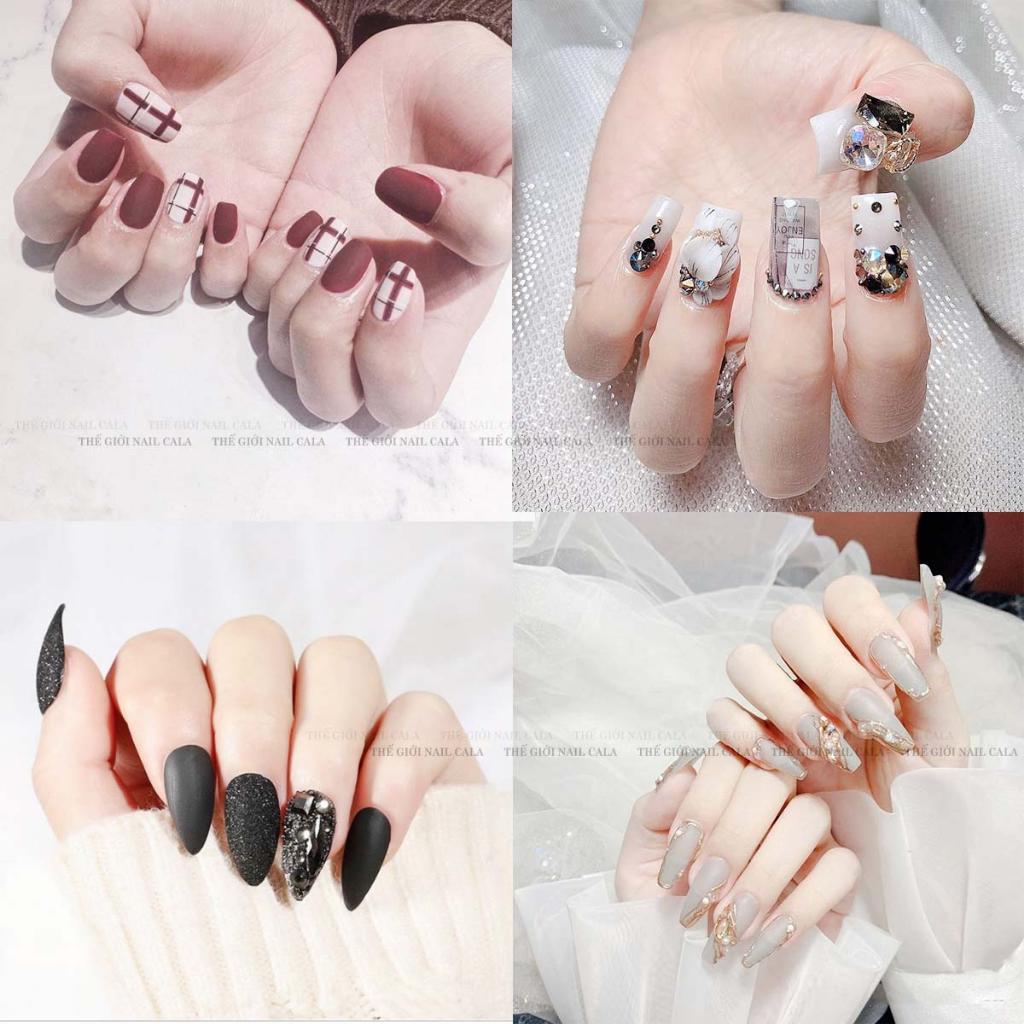 Móng úp lẻ size - Phom móng thang và nhọn dài - Móng giả làm nail chuẩn form - Móng lẻ số 6,7,8 ôm phom