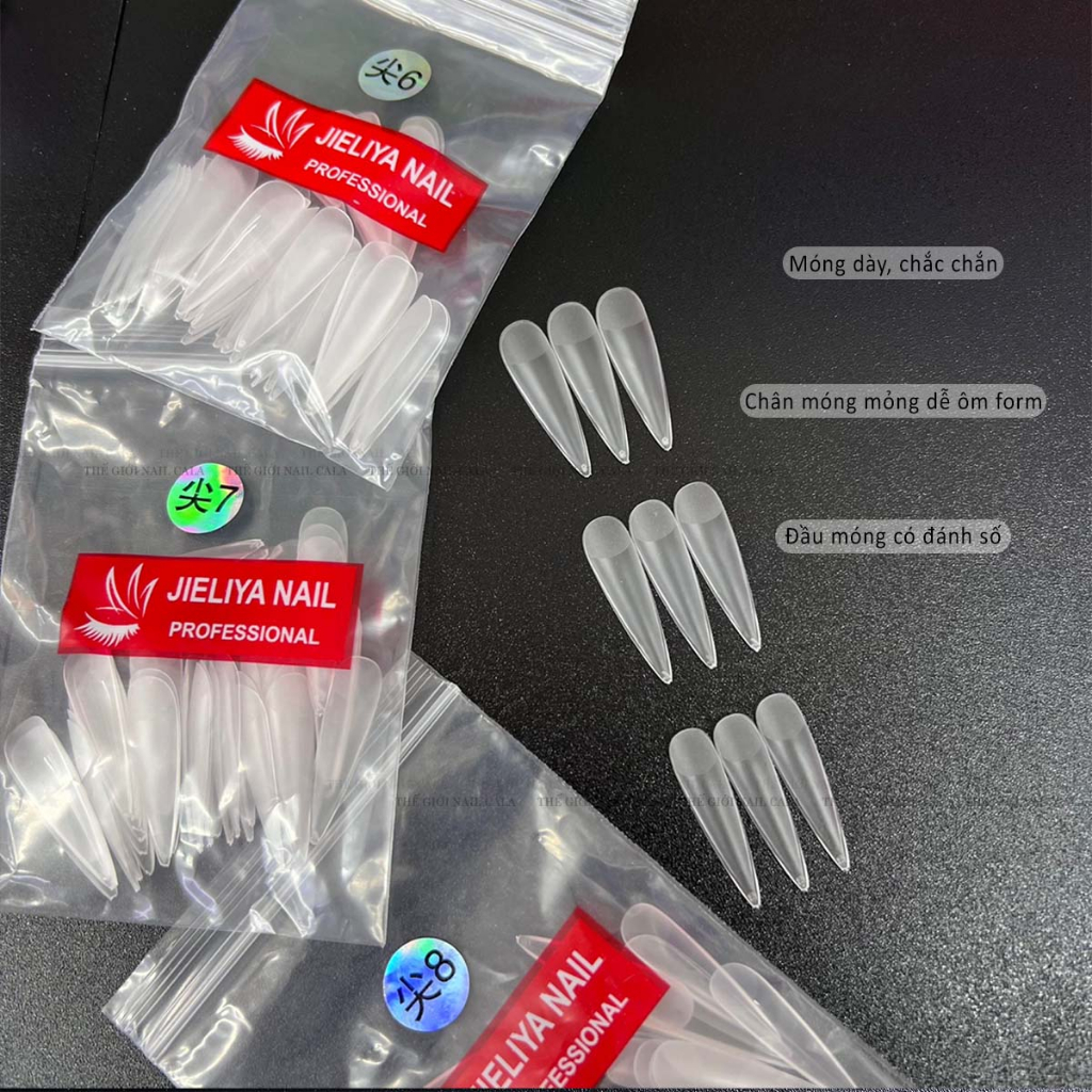 Móng úp lẻ size - Phom móng thang và nhọn dài - Móng giả làm nail chuẩn form - Móng lẻ số 6,7,8 ôm phom