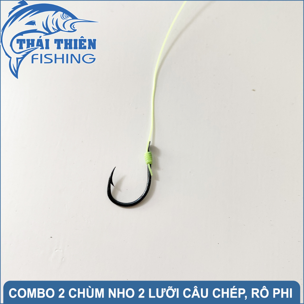 Combo 2 Chùm Nho 2 Lưỡi Chinu Dùng Câu Chép, Trê, Rô Phi