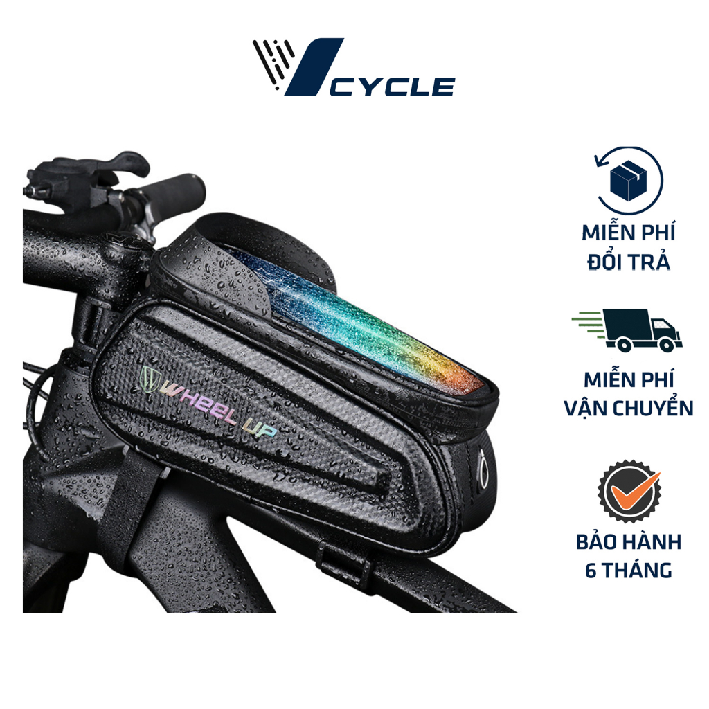 Túi đồ xe đạp thương hiệu Wheel Up chất liệu da TPU cao cấp, túi đựng đồ xe đạp chống nước