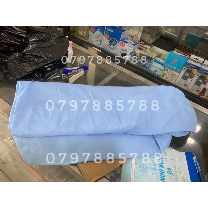 Drap trãi giường y tế màu xanh biển