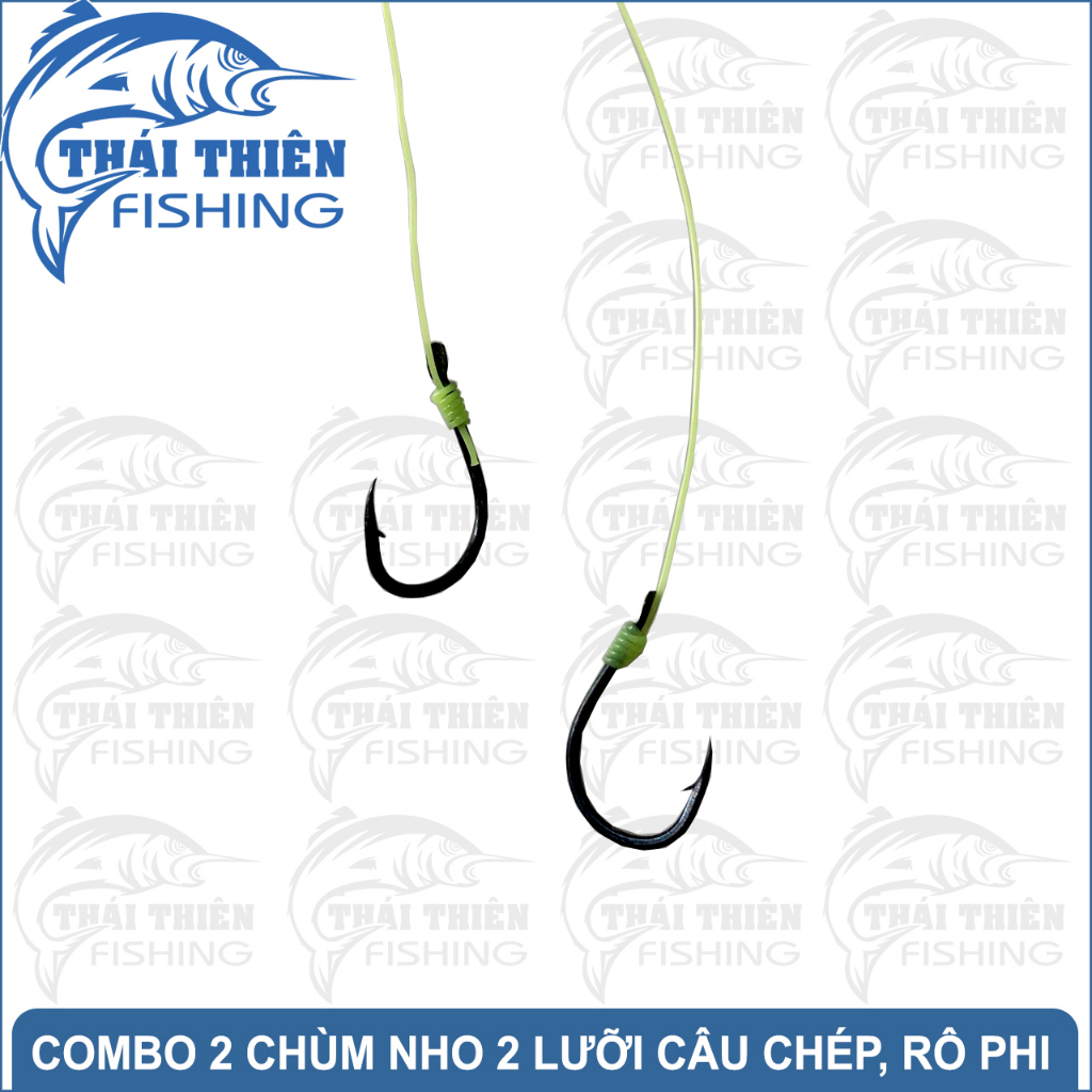 Bộ 2 Chùm Nho 2 Lưỡi Chinu Dùng Câu Tay, Máy