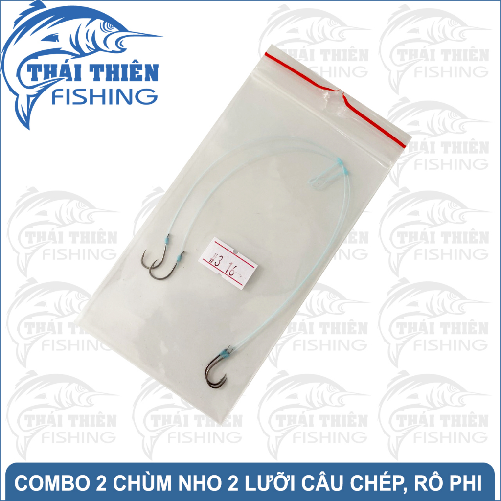 Bộ 2 Chùm Nho 2 Lưỡi Chinu Dùng Câu Tay, Máy