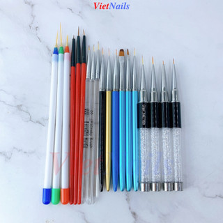 Set cọ vẽ nail, cọ nét, cọ râu, cọ hoa cúc - cọ vẽ trang trí móng nhiều loại