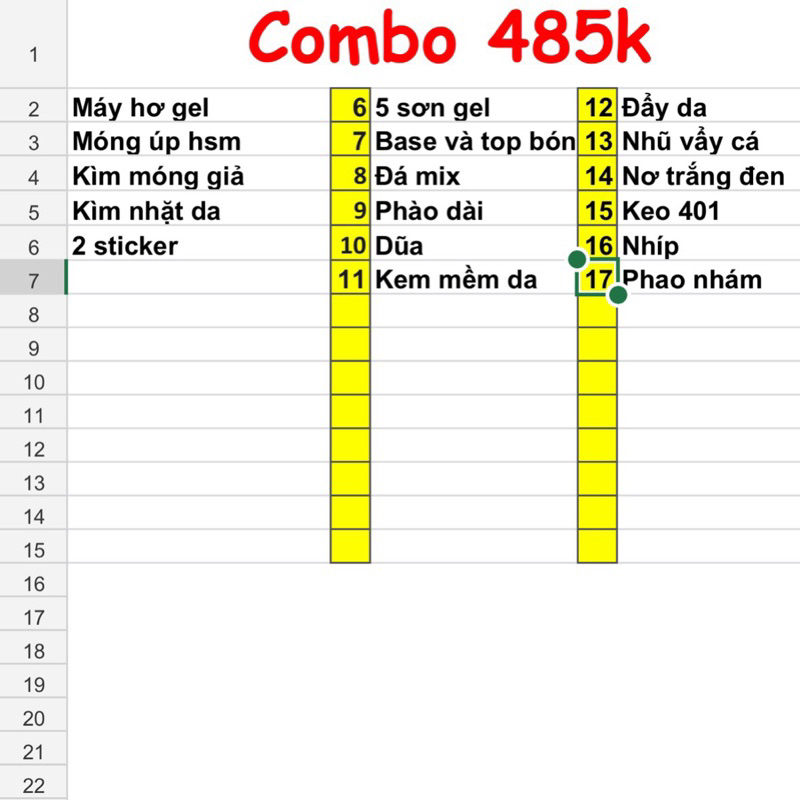 Conbo làm nail cá nhân cơ bản