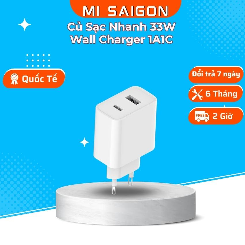 Củ Sạc Nhanh Xiaomi 33W Wall Charger 1A1C - Bản Quốc Tế - Chính Hãng