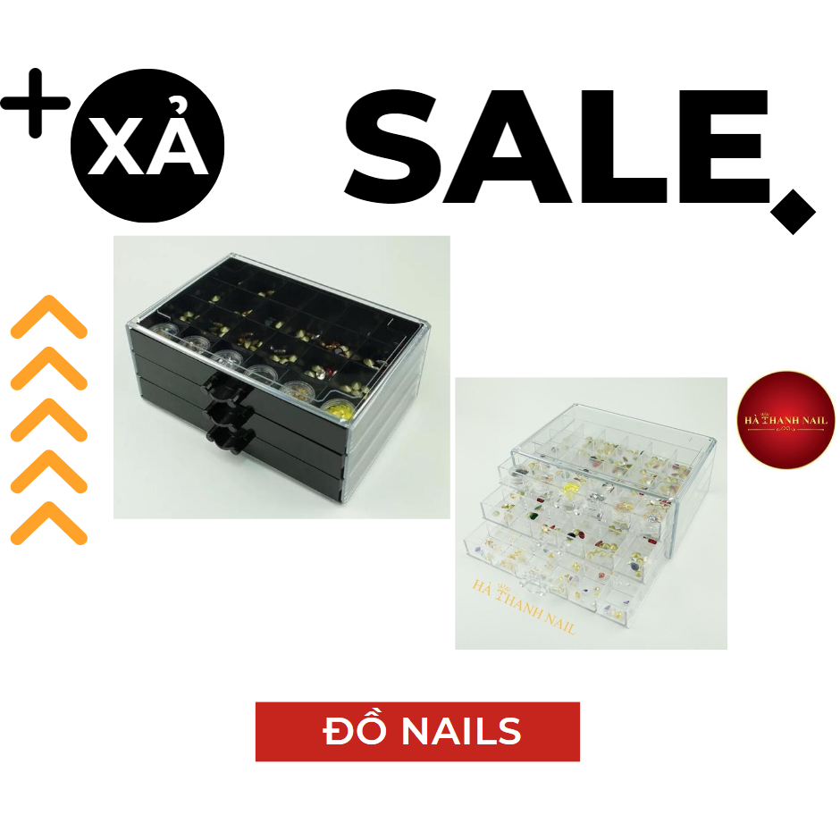Khay 3 Tầng Đựng Đá , Phụ Kiện Nail Bằng Mica