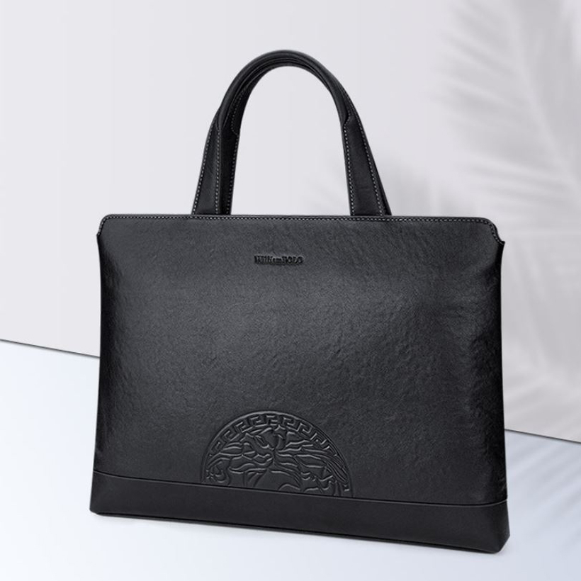 Cặp da nam cao cấp hàng hiệu WilliamPOLO chất liệu da Bò nguyên tấm - POLO 223162