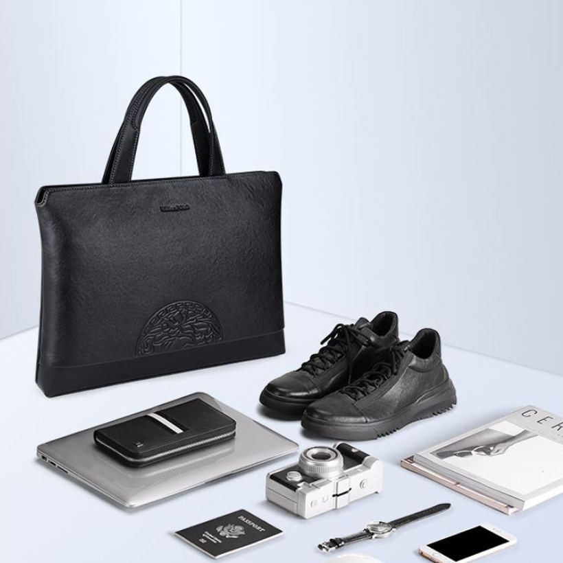 Cặp da nam cao cấp hàng hiệu WilliamPOLO chất liệu da Bò nguyên tấm - POLO 223162