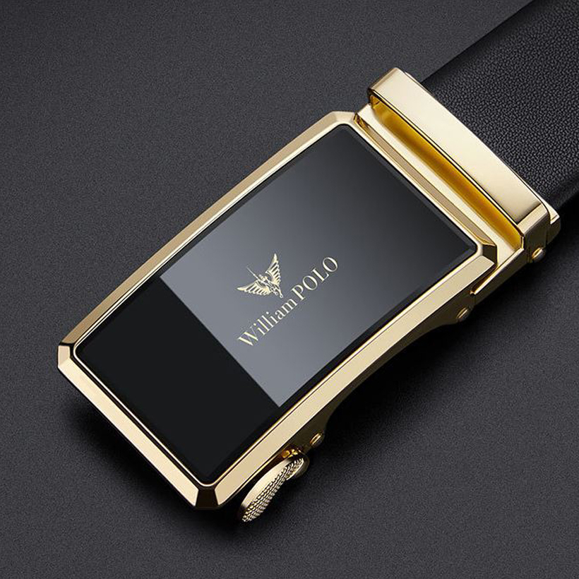 Thắt lưng nam cao cấp hàng hiệu WilliamPOLO chất liệu da Bò nguyên tấm - POLO 20925T