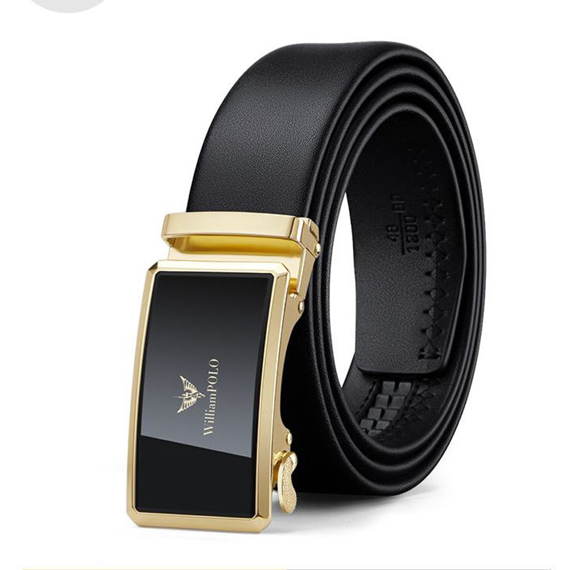 Thắt lưng nam cao cấp hàng hiệu WilliamPOLO chất liệu da Bò nguyên tấm - POLO 20925T