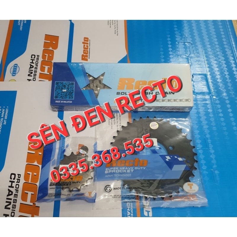 Nhông sên dĩa suzuki gd 110 CHÍNH HÃNG RECTO SÊN VÀNG/SÊN ĐEN