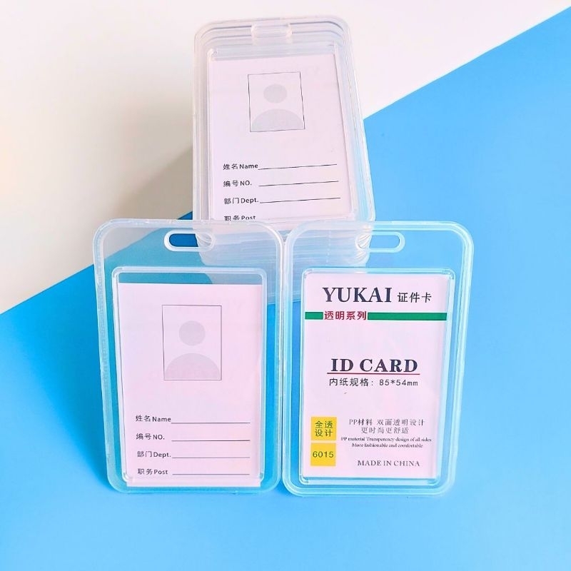 Thẻ đeo nhân viên, bao đựng thẻ sinh viên, học sinh chất liệu PVC trong suốt kích thước tiêu chuẩn thẻ id 7 x 11cm
