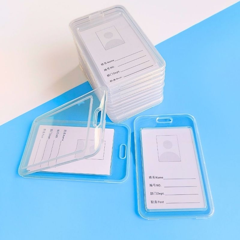 Thẻ đeo nhân viên, bao đựng thẻ sinh viên, học sinh chất liệu PVC trong suốt kích thước tiêu chuẩn thẻ id 7 x 11cm