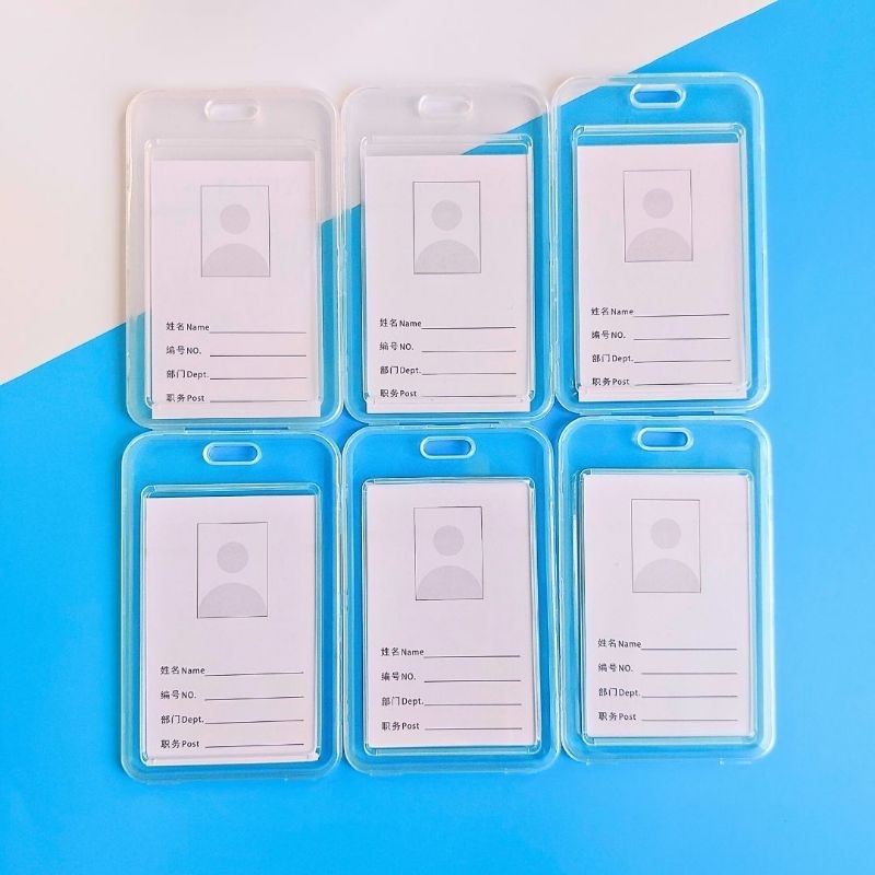 Thẻ đeo nhân viên, bao đựng thẻ sinh viên, học sinh chất liệu PVC trong suốt kích thước tiêu chuẩn thẻ id 7 x 11cm