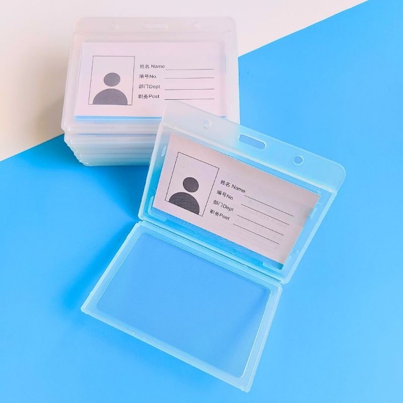 Thẻ đeo nhân viên, bao đựng thẻ sinh viên, học sinh chất liệu PVC trong suốt kích thước tiêu chuẩn thẻ id 7 x 11cm