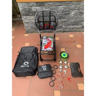 Ghế Câu Đài Địa Hình,Ghế Câu Cá Chép Tựa Cao Khung Trắng Và Khung Đen Cao Cấp Loại 1 Chất Lượng