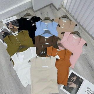 Áo thun zip 3 lỗ cổ vuông