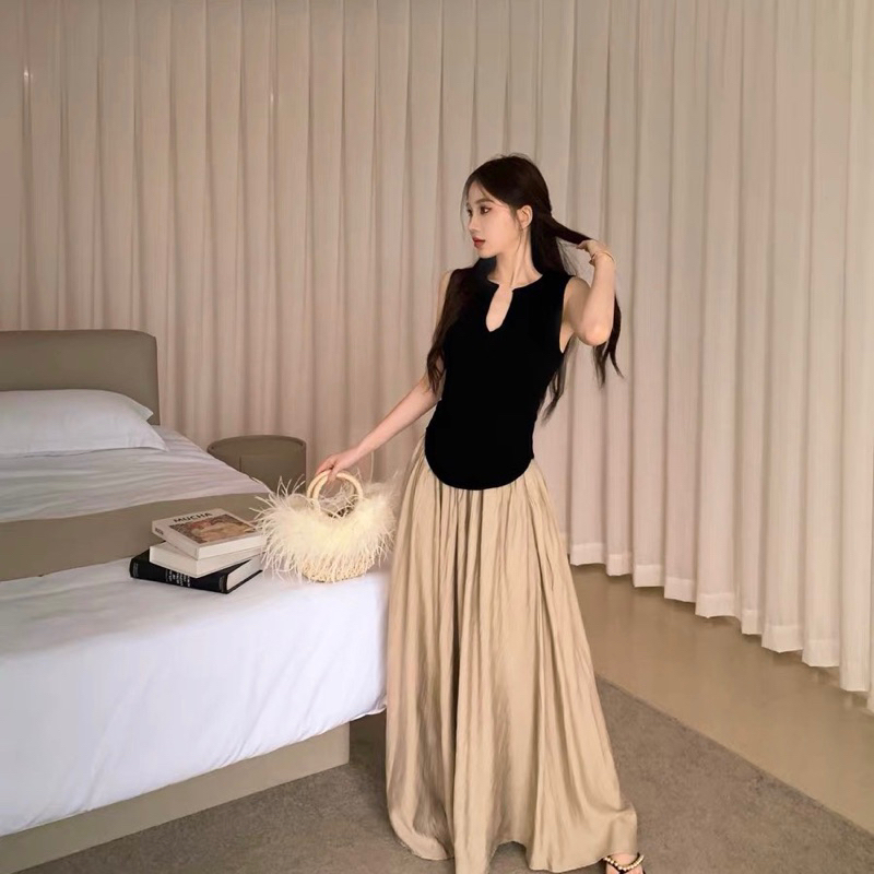 SET ÁO ZIP U KÈM CHÂN VÁY ĐŨI DÁNG DÀI | by25.housing