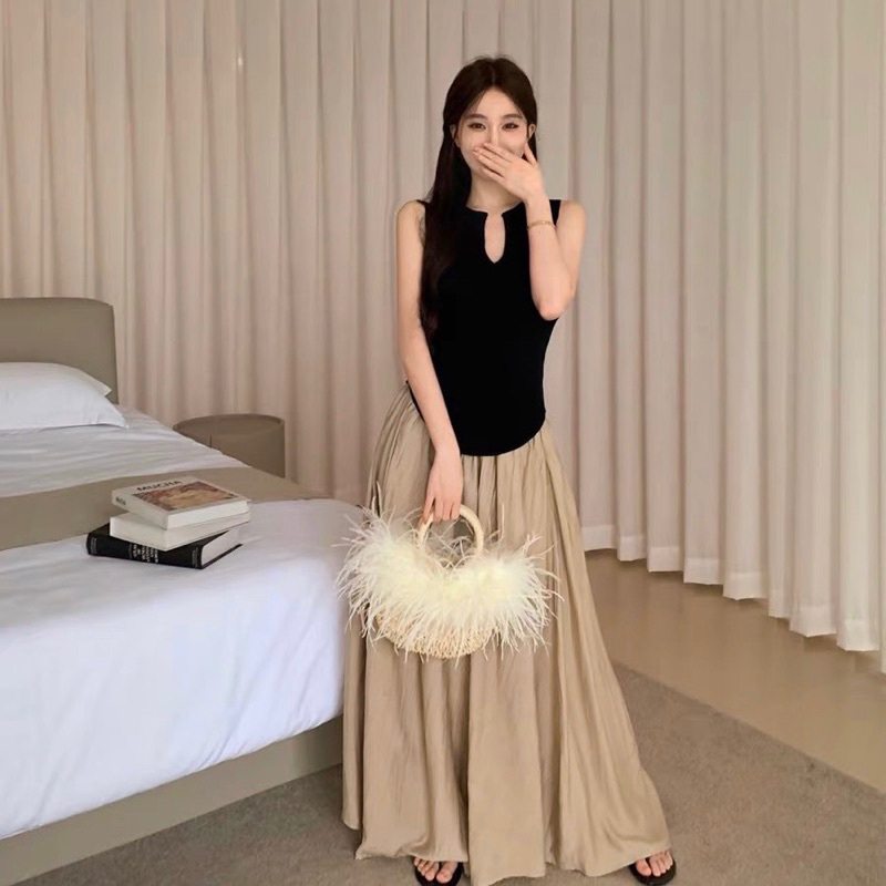 SET ÁO ZIP U KÈM CHÂN VÁY ĐŨI DÁNG DÀI | by25.housing