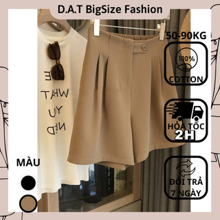 Quần Short Nữ Lưng Cao , Ống Rộng Thiết Kế BigSize ( Đủ size 55-90kg)