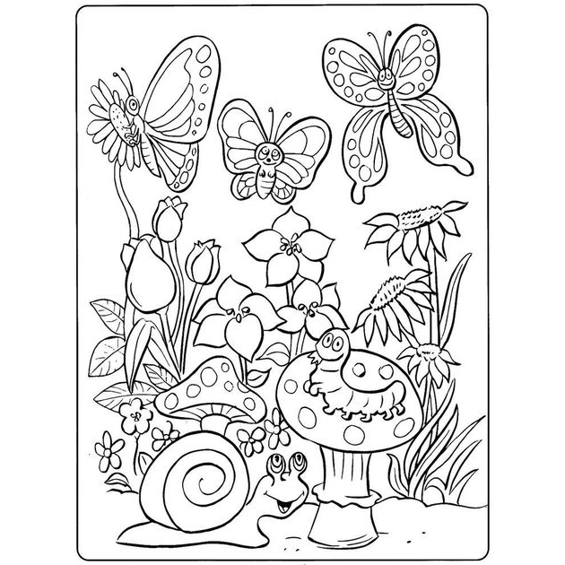 Set 10 Tờ Tranh Tô Màu Chủ Đề Bướm - Kho Nhà Mình