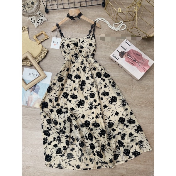 ♥️Set áo calidan mix váy hoa nhí có cúp ngực